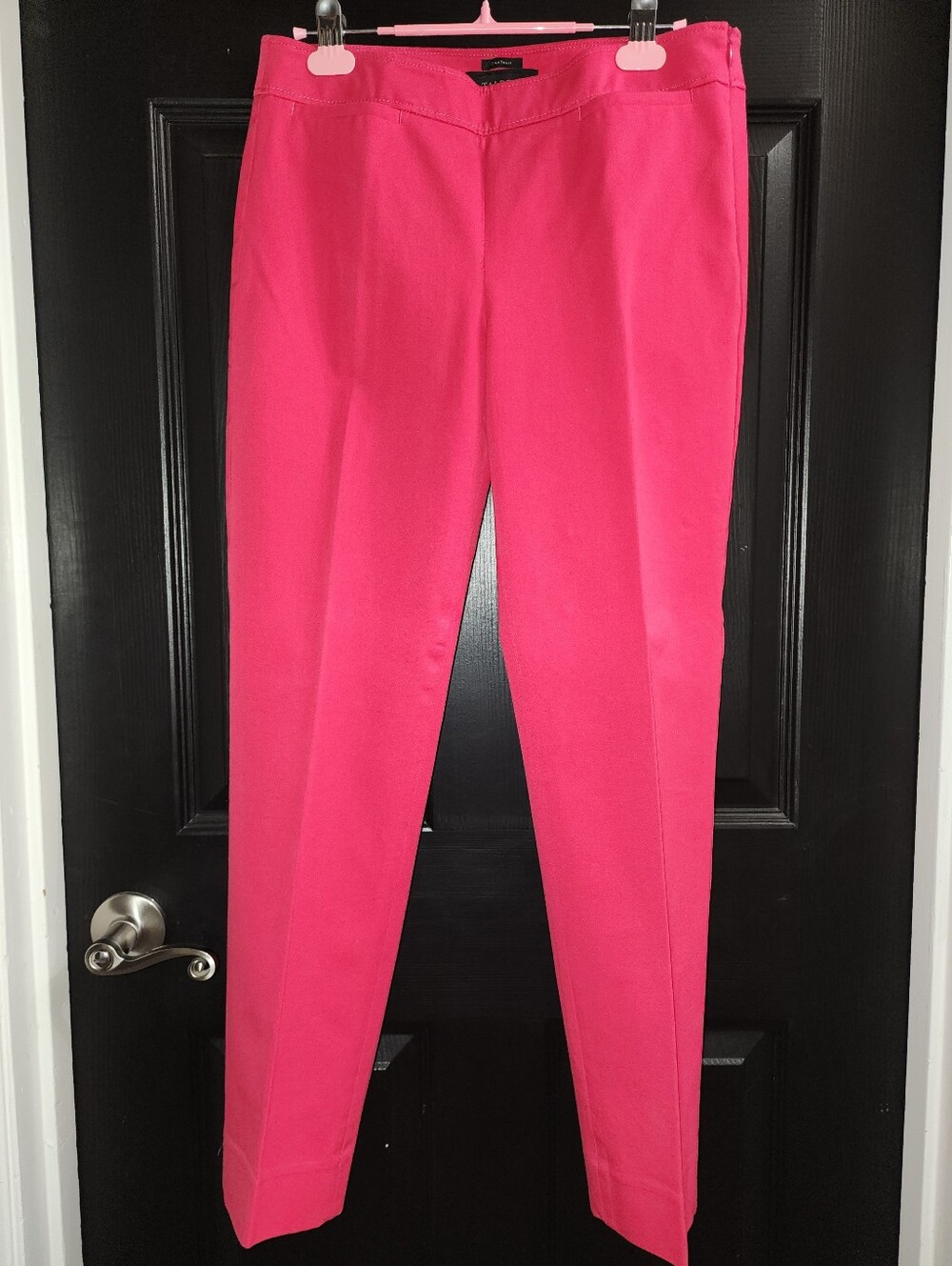 Talbots Chatham Bright Pink Side Zip Ankle Pants Size 2